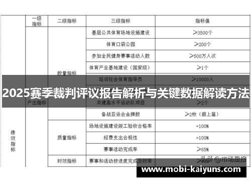 2025赛季裁判评议报告解析与关键数据解读方法